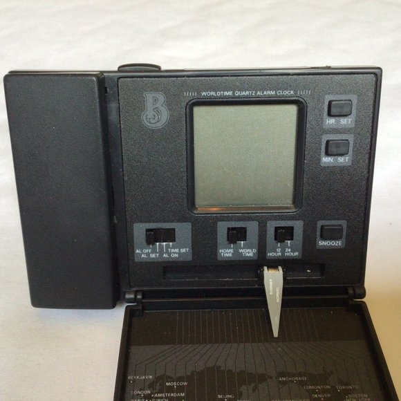 Benchmark Clock Co. - LCD Travel Alarm with World Time And Flashlight - Picture 3 of 12